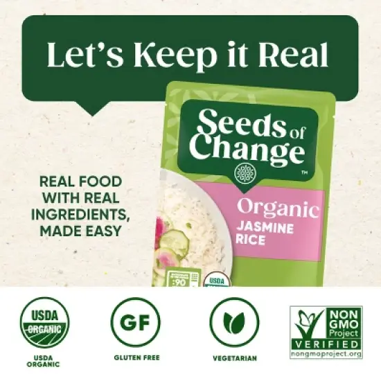 Seeds of Change Organic Jasmine Rice Microwavable Pouch - 8.5oz image {3}