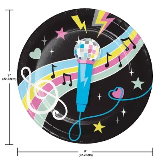 Creative Converting Birthday Beats Disco Party Tableware Set 8ct image {2}