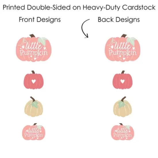 Big Dot of Happiness Girl Little Pumpkin - Fall Birthday Party or Baby Shower Centerpiece Sticks - Showstopper Table Toppers - 35 Pieces image {5}