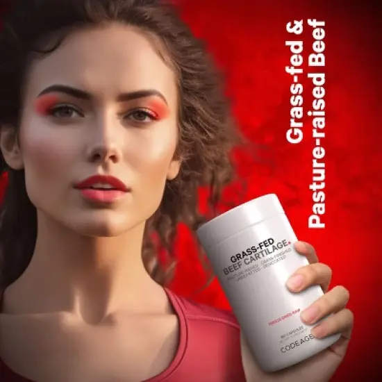 Codeage Grass-Fed Beef Cartilage Pasture-Raised, Non-Defatted Supplement, Freeze-Dried - 180ct image {4}