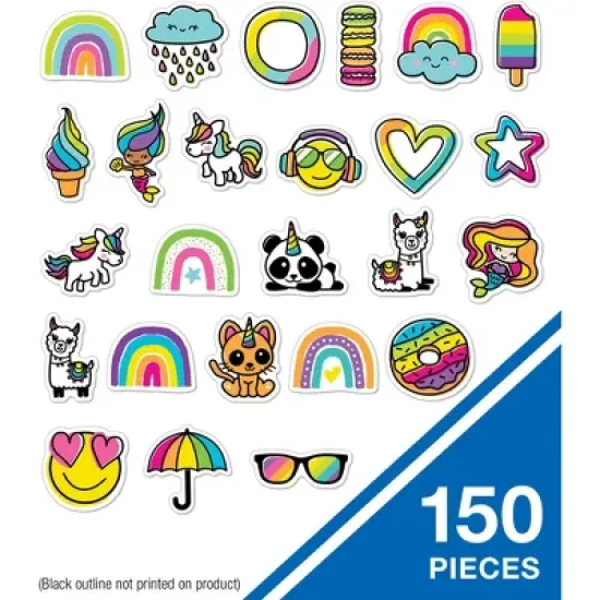 Carson Dellosa Education Rainbow Fun Mega Pack Cutouts (150 cut-outs) image {1}