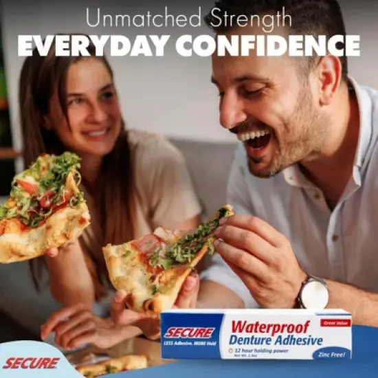 SECURE DENTURE ADHESIVE CREAM, 1.4 OZ image {5}