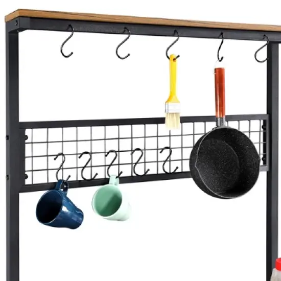 Yaheetech Kitchen Bakers Rack With 4 Storage Shelves image {3}