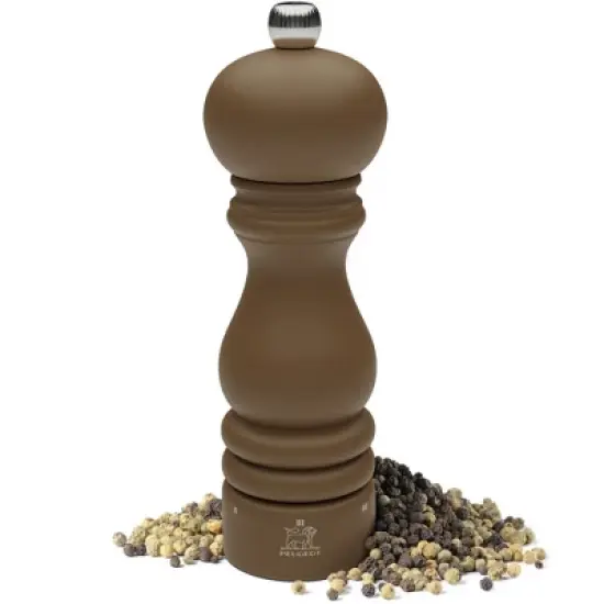 Peugeot Paris u'Select 7-inch Pepper Mill - Manual Rock Pepper Mill with Adjustable Precision Grinding, Stainless Steel & Beechwood - (Mocha) image {7}