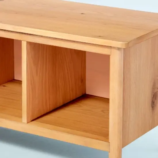 Cube Wood Storage Bench - Natural - Hearth & Hand&trade; with Magnolia image {3}