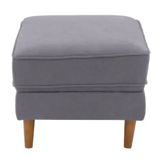 Mulberry Fabric Upholstered Modern Ottoman - CorLiving image {3}
