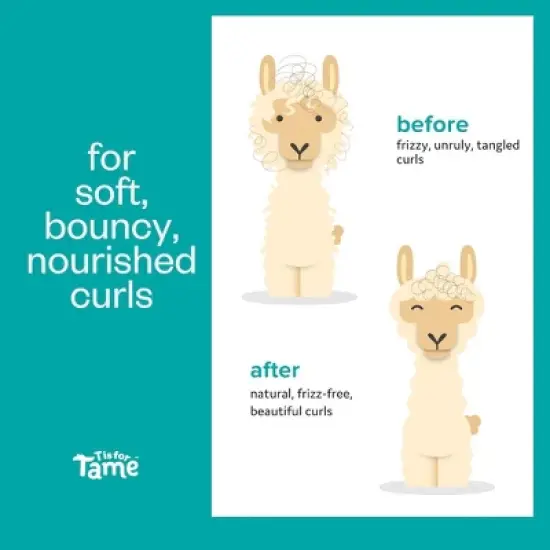 T is for Tame &ndash; Hair Taming Conditioner for Kids with Curls, Natural, Anti-Frizz, Detangles & Defines Curls, Safe for Babies and Toddlers, 5.07 fl oz image {6}