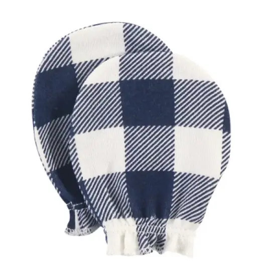 Hudson Baby Infant Boy Cotton Scratch Mittens, Forest, 0-6 Months image {4}