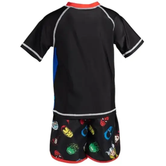 Marvel Avengers Iron Man Black Panther Thor Rash Guard and Swim Trunks Outfit Set Toddler image {5}