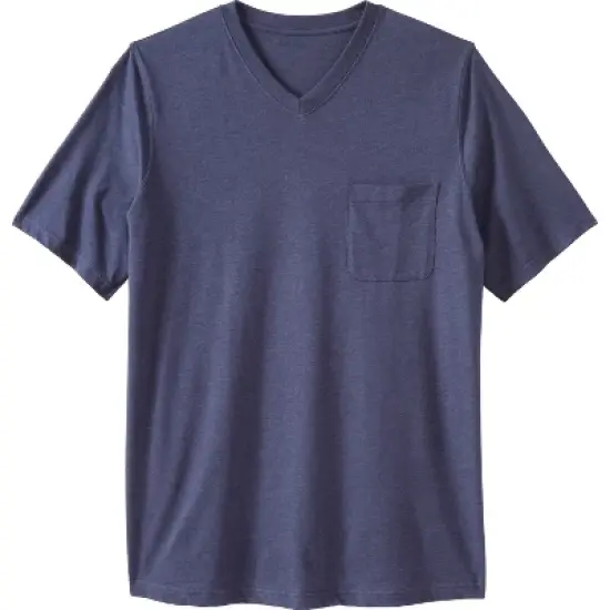 KingSize Men's Big & Tall Shrink-Less&trade; Lightweight Longer-Length V-neck T-shirt image {11}