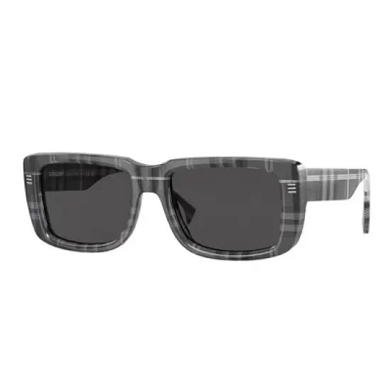 Burberry JARVIS BE 4376U 380487 Unisex Rectangle Sunglasses Charcoal Check 55mm image {1}