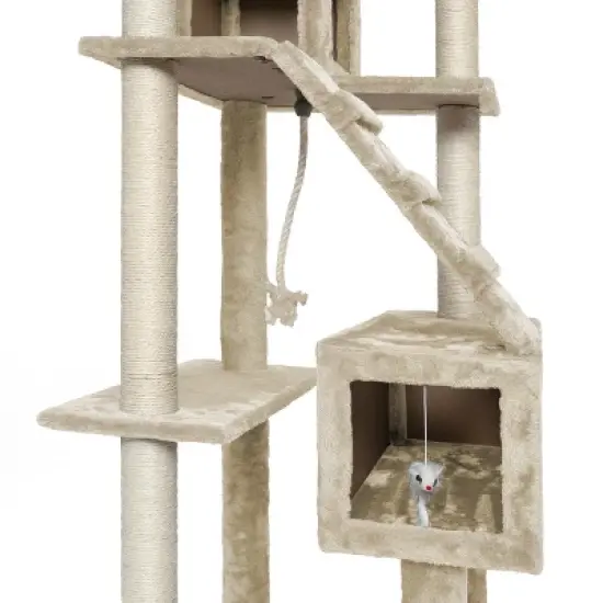 FurHaven Tiger Tough Double Decker Playground Cat Tree image {2}