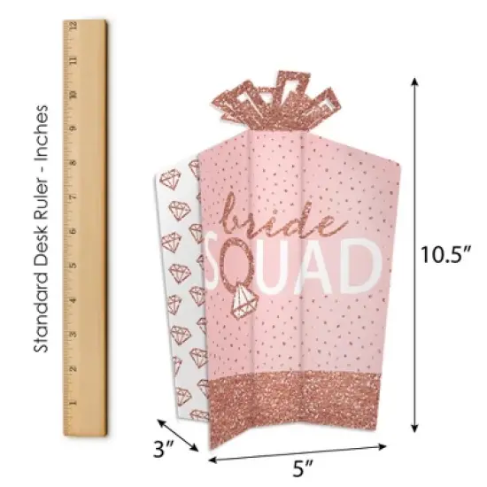 Big Dot of Happiness Bride Squad - Rose Gold Bridal Shower or Bachelorette Party Decor and Confetti - Terrific Table Centerpiece Kit - Set of 30 image {5}