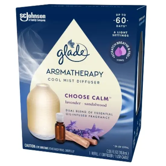 Glade Aromatherapy Cool Mist Diffuser Air Freshener - Choose Calm - 0.56 fl oz image {8}