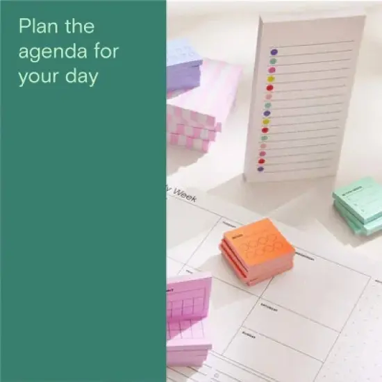 Noted by Post-it Mini List Notes, Purple & White Sticky Notes: To Do List, Post Its, Office Supplies, 4 x 9 Inches image {2}