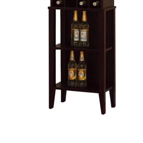 Well Designed Elegant Wine Bar with Racks Brown - Benzara image {3}