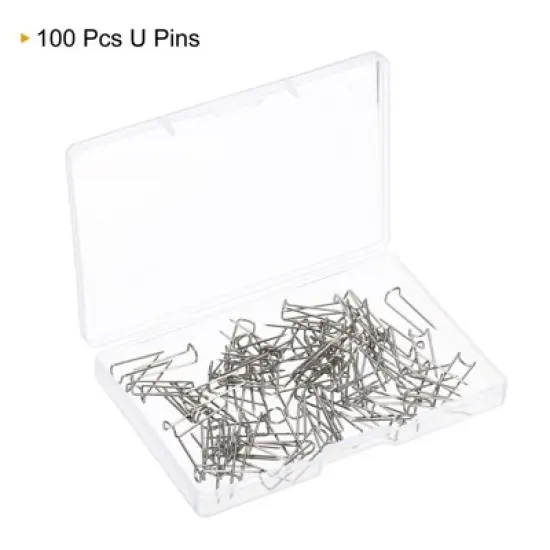 Unique Bargains Steel Dressmaker Ornament Craft Fabric Quilting Sewing U-Pins image {2}