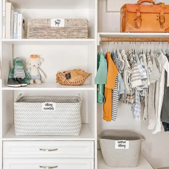 Talented Kitchen 232 Pack Baby & Nursery Storage Organization Labels, Script Label Sticker for Baskets, Containers, Baby Closet Organizers image {3}