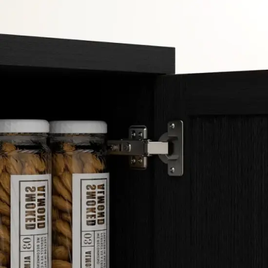 HOMCOM Kitchen Pantry, Freestanding 5-tier Storage Cabinet with 2 Adjustable Shelves for Dining Room, Living Room image {5}