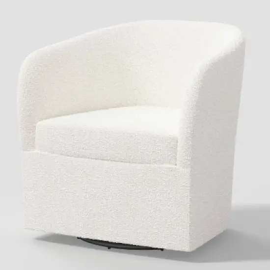 Rhea Swivel Chair in Boucle - Threshold&trade; image {7}