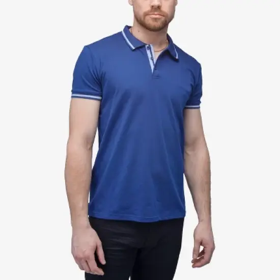 X RAY Men's Basic Short Sleeve Tipped Polo image {19}