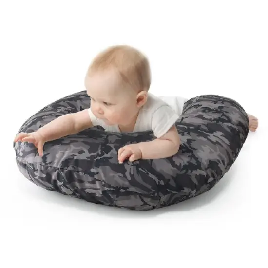 The Peanutshell Nursing Pillow for Breastfeeding, Black Camo image {3}