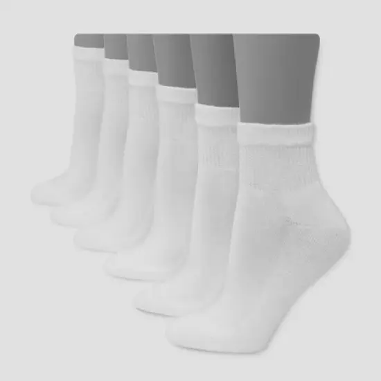 Hanes Premium Women's 6pk Cushioned Ankle Socks - 5-9 image {4}