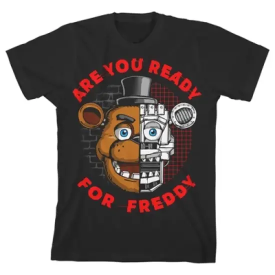 Five Nights at Freddy's Are You Ready for Freddy Boy's Black T-shirt image {6}