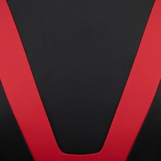 BlackArc Echo Gaming Desk & Chair Set: Black & Red Faux Leather Reclining Gaming Chair; Gaming Desk with Headphone Hook and Cupholder image {4}