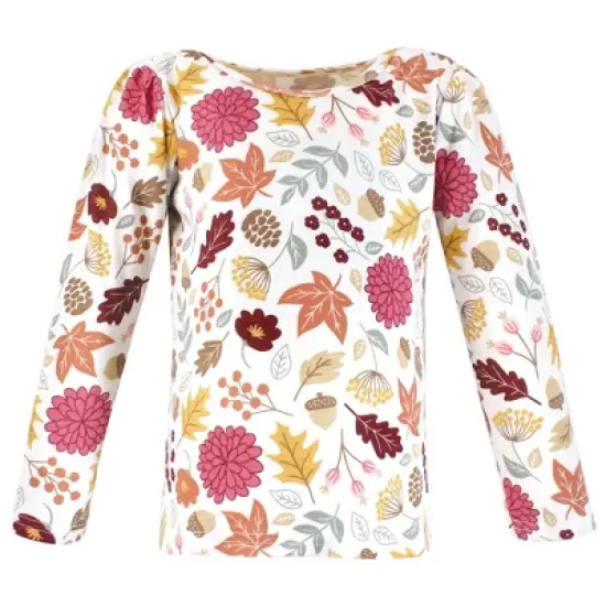Hudson Baby Infant and Toddler Girl Long Sleeve T-Shirts, Fall Pumpkin Spice image {6}