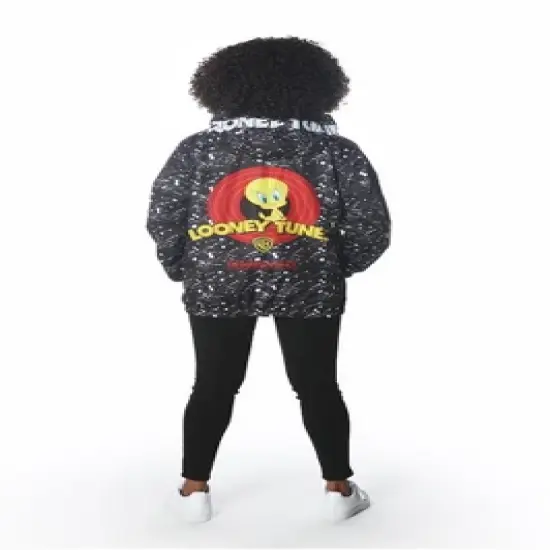 Members Only Women's Looney Tunes Full Zip Windbreaker Jacket image {1}