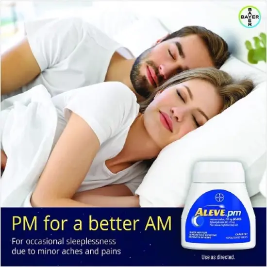 Aleve PM Pain Reliever & Nighttime Sleep-Aid Caplets, 20 Count image {4}