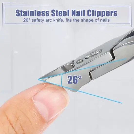 Unique Bargains Stainless Steel Professional Nail Clippers 1 Pc image {3}