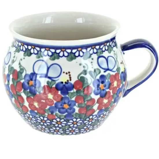 Blue Rose Polish Pottery 56 Vena Bubble Soup Mug image {7}