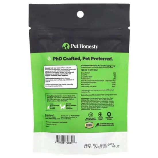 Pet Honesty Probiotics, For Cats, Chicken, 3.7 oz (100 g) image {1}