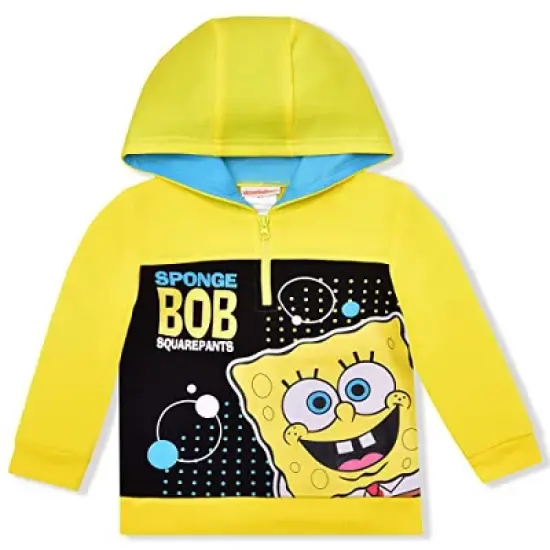 Nickelodeon Boy's SpongeBob SquarePants Half Zip Pullover Graphic Hoodie for toddler image {2}