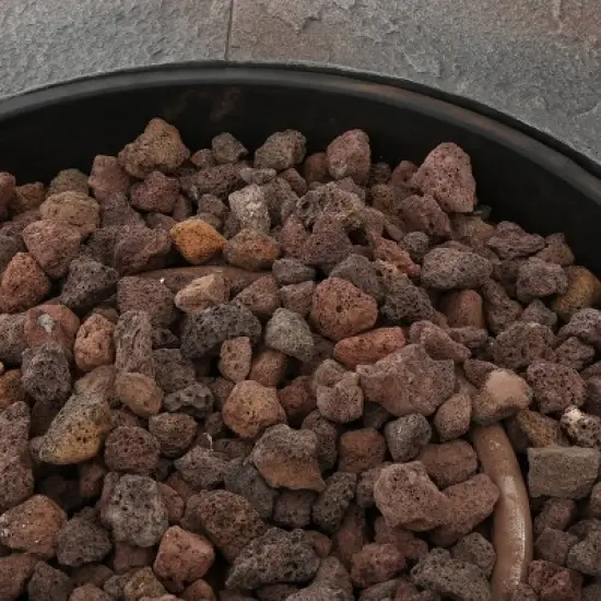 Blaeberry Outdoor Circular Fire Pit Natural Stone - Christopher Knight Home image {3}