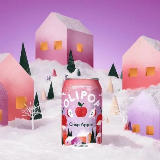 OLIPOP Crisp Apple Prebiotic Soda - 12 fl oz Can image {8}