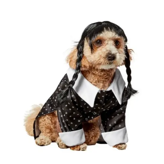 Rubies Wednesday, Wednesday Addams Pet Costume image {1}