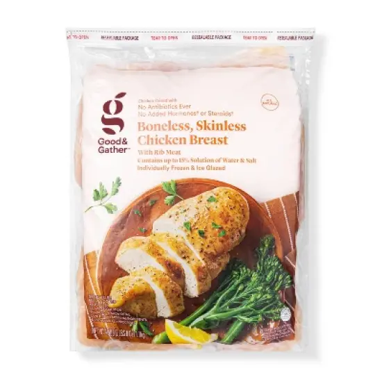 No Antibiotics Every Boneless & Skinless Chicken Breast - Frozen - 40oz - Good & Gather&trade; image {3}