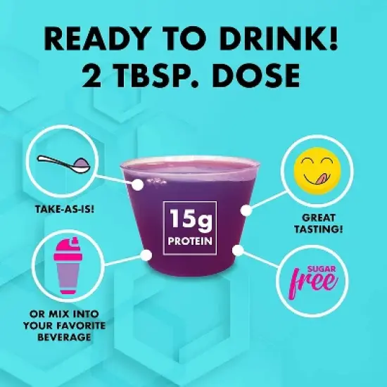 LPS Liquid Collagen & Whey Protein Supplement, Grape, 1 Oz, image {2}