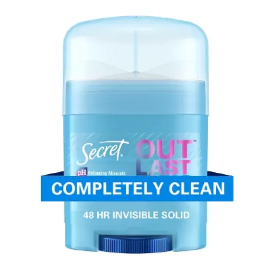 Secret Outlast Invisible Solid Antiperspirant and Deodorant - Completely Clean - 0.5oz - Trial Size image {10}