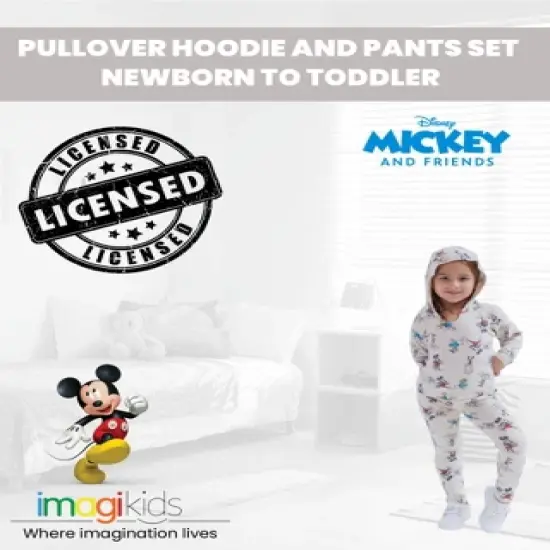 Disney Mickey Mouse Donald Duck Pluto Minnie Mouse Pullover Hoodie and Pants Outfit Set Toddler image {1}