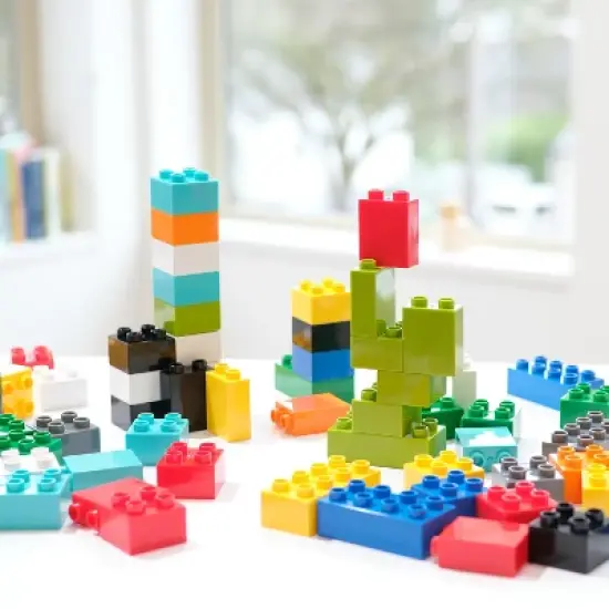 Strictly Briks Toy Large Building Blocks for Kids and Toddlers, 100% Compatible with All Major Brands,10 Multi Colors, 84 Pieces - Ages 3 and Up image {3}