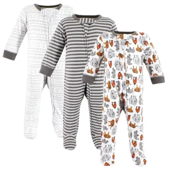 Touched by Nature Organic Cotton Sleep and Play, Neutral Endangered Safari image {5}