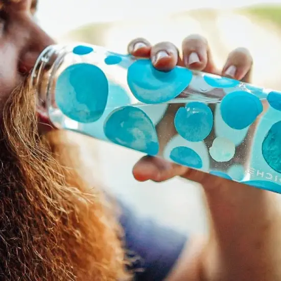 GROSCHE VENICE Eco-Friendly Glass Water Bottle with Bamboo Lid & Protective Sleeve  image {3}