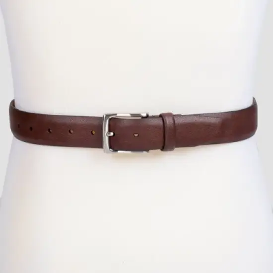 Men's Big & Tall Feather Edge Pebble Belt - Goodfellow & Co&trade; Brown image {4}