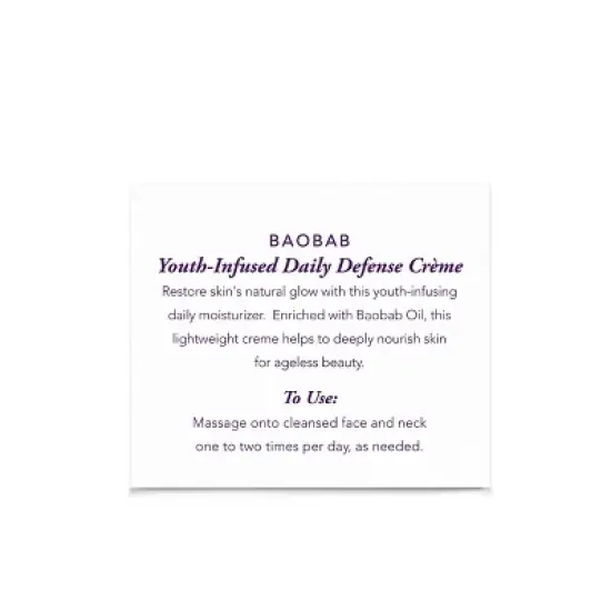 nyakio Baobab Youth-Infused Daily Defense Creme - 1.5 fl oz image {4}