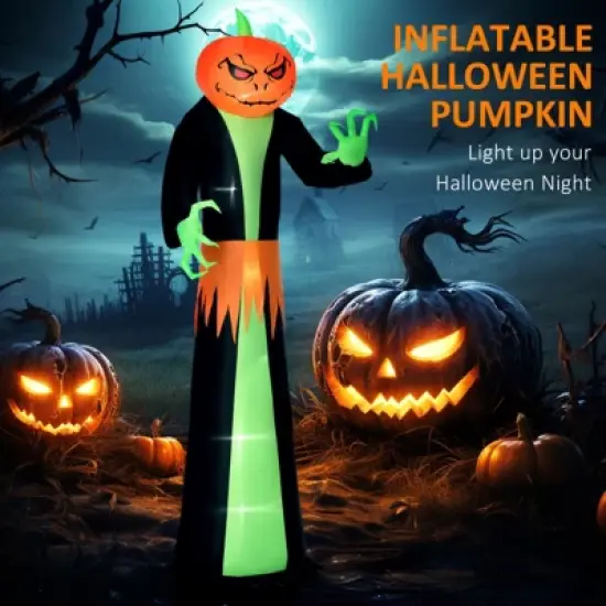 Syemin Inflatable Holiday Decorations Halloween Decoratio, Halloween Decorations Outdoor, Outdoor Halloween Decorations, Black, 42"*36"*108" image {3}