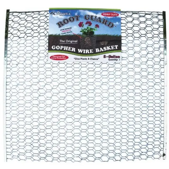 Digger's Root Guard 20 in. H X 19 in. W X 0.2 in. D Silver Coated Wire Gopher Wire Basket image {1}